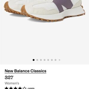 New Balance Women's 327 Cream and Purple Sneakers